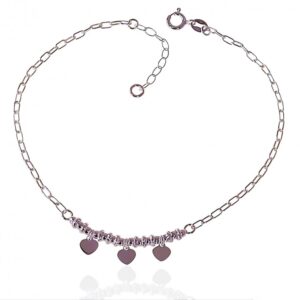 Tobillera corazones