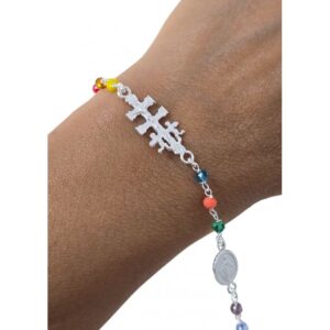 Pulsera piedra color Cruz Caravaca