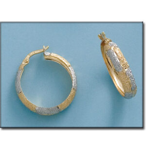 Aros oro 18kl oval 4 caras - 8x12mm