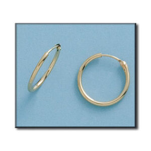 Aros oro 18kl tubo - 12mm