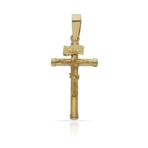 Cruz oro 18kl cristo - 14x23mm