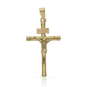 Cruz oro 18kl cristo - 15x24mm