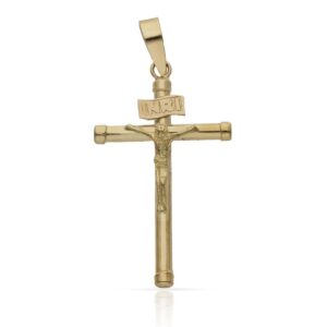 Cruz oro 18kl cristo - 15x28mm