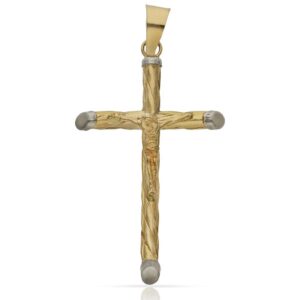 Cruz oro 18kl cristo - 21x36mm