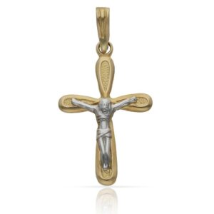 Cruz oro 18kl cristo - 17x28mm