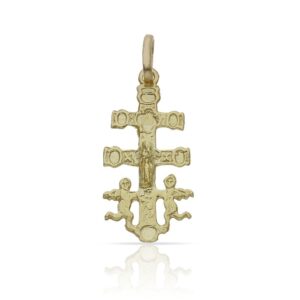 Cruz oro 18kl de caravaca - 12x23mm