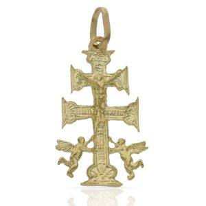 Cruz oro 18kl de caravaca - 17x29mm