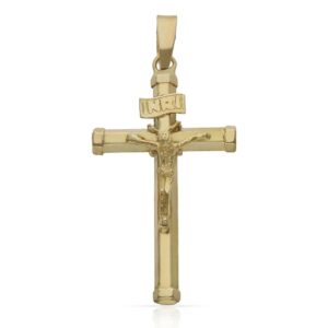 Cruz oro 18kl cristo - 17x30mm