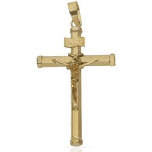 Cruz oro 18kl cristo - 20x34mm