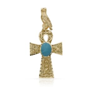 Cruz de la vida oro 18kl - 17x30mm