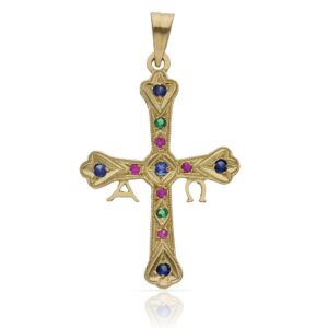 Cruz oro 18kl asturiana - 24x36mm