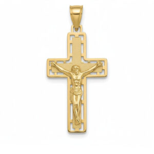 Cruz oro 18kl cristo - 16x28mm