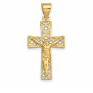 Cruz oro 18kl cristo - 16x27mm