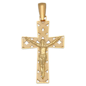 Cruz oro 18kl cristo - 16x27mm
