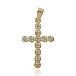 Cruz oro 18kl circonitas - 15x23mm