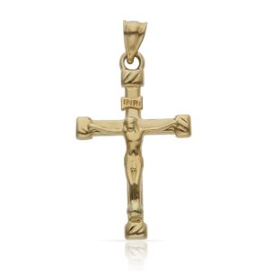 Cruz oro 18kl cristo - 17x28mm
