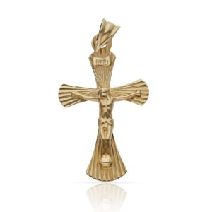 Cruz oro 18kl cristo - 17x28mm