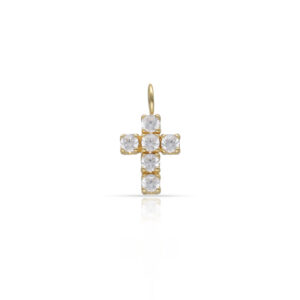 Cruz oro 18kl circonitas - 6.50x10mm