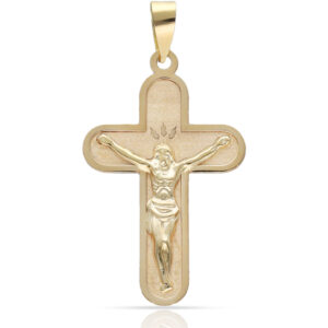 Cruz oro 18kl cristo - 17x25mm
