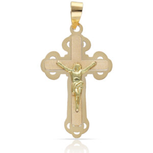 Cruz oro 18kl cristo - 16x26mm