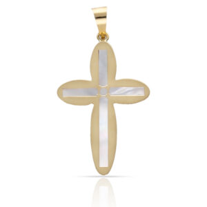 Cruz oro 18kl nacar - 15x22mm