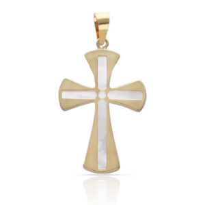 Cruz oro 18kl nacar - 14x20mm