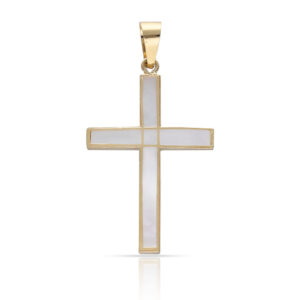 Cruz oro 18kl nacar - 14x20mm