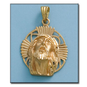 Cabeza oro 18kl cristo - 30x35mm