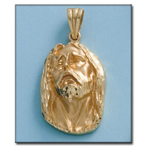 Cabeza oro 18kl  cristo - 21x33mm