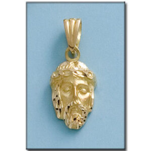 Cabeza oro 18kl cristo - 13x21mm