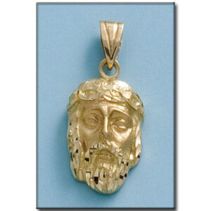 Cabeza oro 18kl cristo - 15x21mm