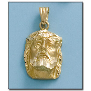 Cabeza oro 18kl cristo - 18x28mm