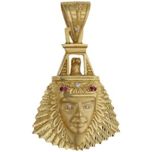 Colgante oro 18kl indio - 34x46mm