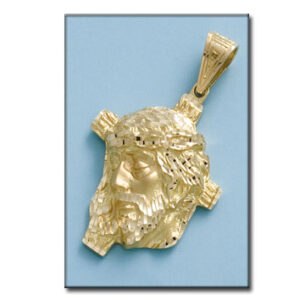 Cabeza oro 18kl cristo - 35x49mm