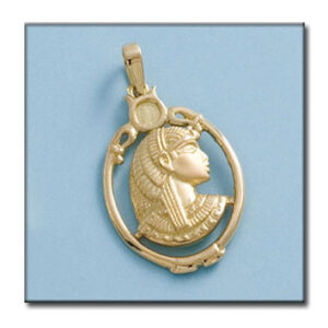 Cabeza oro 18kl egipcia isis - 25x35mm