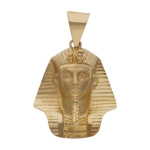 Cabeza oro 18 kl tutankamon - 25x31mm