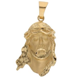 Cabeza oro 18kl cristo - 22x34mm