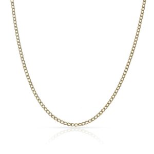 Cadena oro 18kl barbada hueca - 1mm