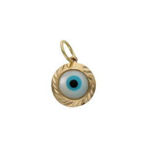 Colgante oro 18kl ojo turco - 9mm