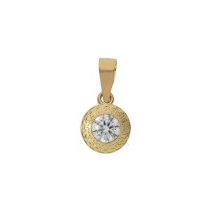 Colgante oro 18kl circonita - 7mm