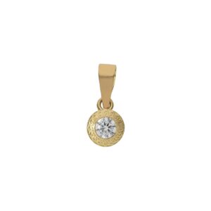 Colgante oro 18kl circonita - 5mm