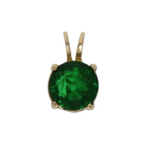 Colgante oro 18kl crisopal verde - 7mm