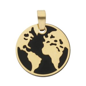 Colgante oro 18kl onix mundo
