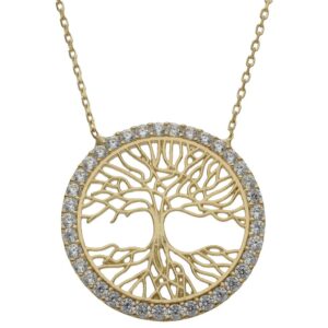 Gargantilla oro 18kl arbol de la vida - 20mm