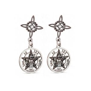 Pendiente nudo de bruja tetragramatón