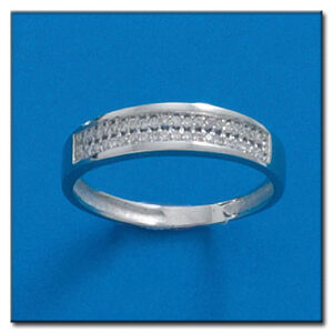 Sortija oro blanco 18kl diamantes - stock