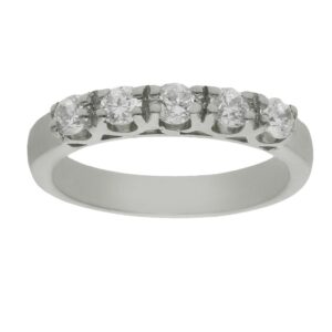 Sortija oro blanco 18kl diamantes