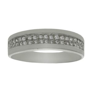 Sortija oro blanco 18kl diamantes