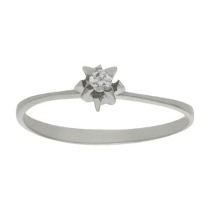 Sortija oro blanco 18kl diamante