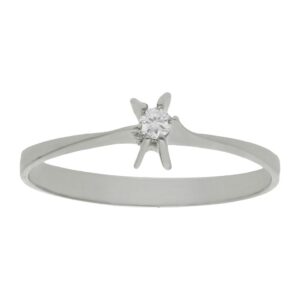 Sortija oro blanco 18kl diamante